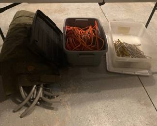 items in the garage extension cords, jumper cables Starting at five dollars and up