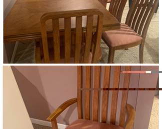 Salad oak table Six chairs for $100