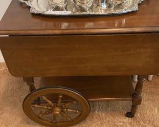 Mid Century Tea Cart And Heritage Tea Set