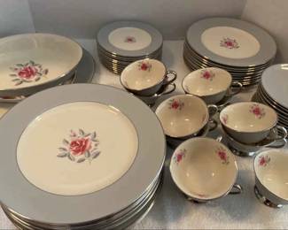 Pink Rose Flintridge China Pattern Set