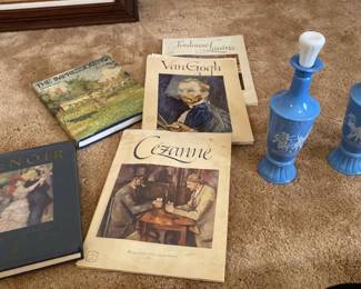 Art Books And Some Lovely Blue Bottle