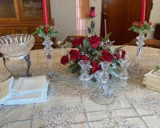 Linens And Clear Glass