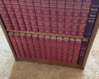 Full Set Of 1957 Encyclopedia Britannica Books Plus Bookshelf