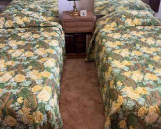 Two Twin Beds And A Nightstand