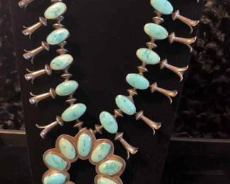 Squash Blossom Necklace with Matching earrings