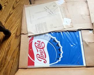New old stock double sided Pepsi sign