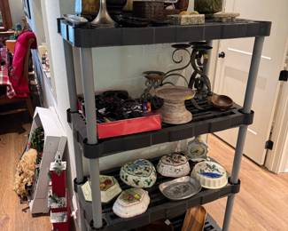 jello molds, candle stands and other decor