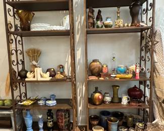 Shelves full of decor & collectibles