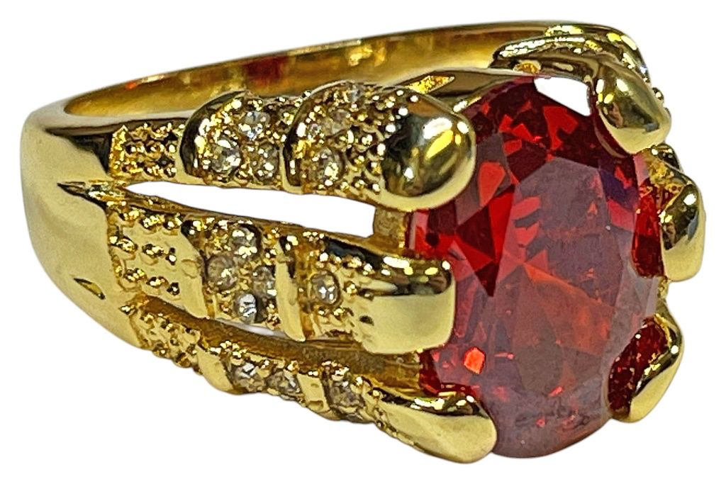 10K Red Stone Ring