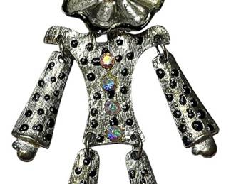 Vintage Clown Figure Brooch