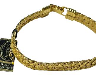 Striking Gold Tone Braided Bracelet