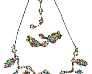 1950s Hollycraft Rhinestone Necklace