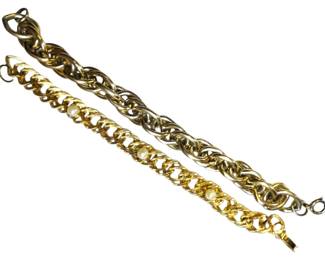 Two Gold Tone Bracelets