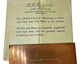 Antique Copper Printing Plate