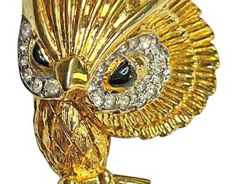 Vintage Mid Century Jomaz Owl Brooch
