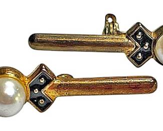 Gold Pearl Bead Edwardian Style Brooches
