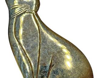 Vintage Stylized Cat PinBrooch