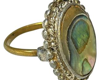 Two Toned Abalone Ring