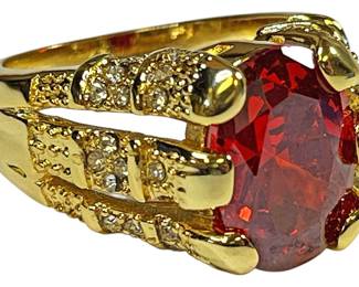 10K Red Stone Ring