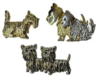 Gorgeous Vintage ScottieWestie Pins