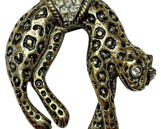 Vintage Florenza Bent Jaguar Brooch