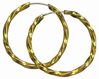 14K Gold FIlled Swirl Pierced Earrings