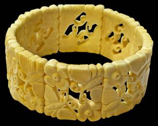 Antique Carved Bone Bracelet