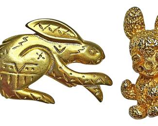 Kenneth Lane Bunny Pin More