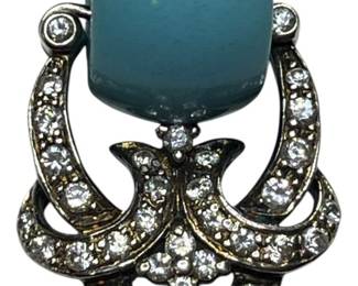 Sterling Silver Blue Stone Pendant