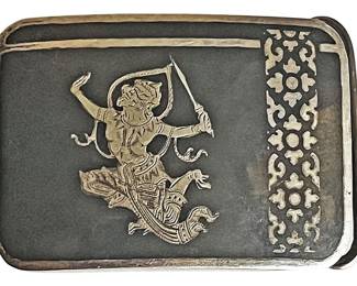 Sterling Silver Siam Belt Buckle