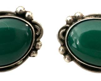 Mexican Silver Screw Back Earrings