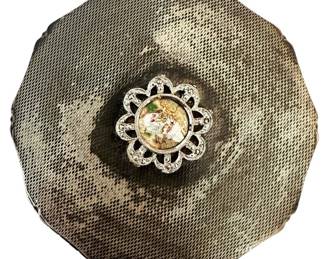 Vintage Silver Compact Mirror