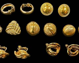 Clip On Earrings, Some Signed