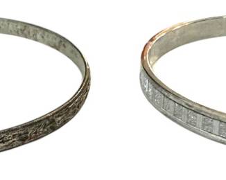 2 Sterling Silver Bangle Bracelets