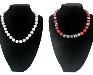 Two Signed Beaded Necklaces