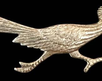 Sterling Silver Road Runner Brooch