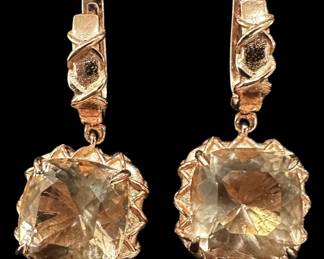925 Rose Gold Tone Earrings