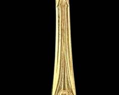 SB Gilded Sterling Spoon Brooch