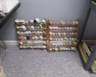 basement thread racks