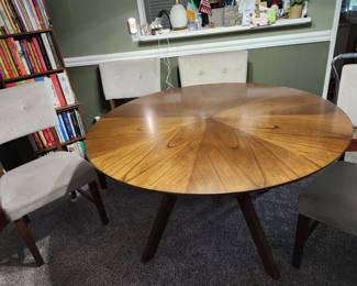 Modern Style Table 52” and 4 Chairs