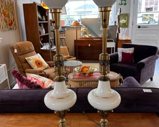 Lenox Hollywood Regency Table Lamps Torchiere Style