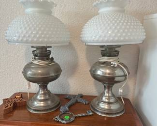 Antique rayo gone with wind hurricane lamps