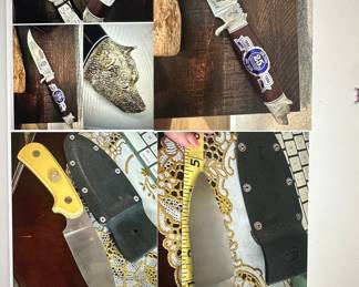 Jim Pugh custom handmade knives. He passed in 2012 was Azle TX