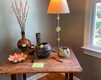 Fabulous antique drop leaf rustic table!