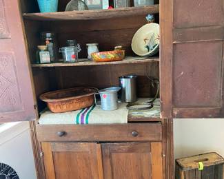 Antique tin front Pie Safe ( from a Newport News store per the Homeowner). Everything 60%-75% OFF!