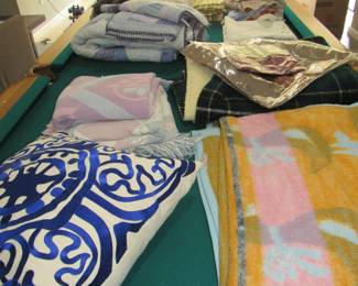 Blankets, shawls, throws, linens