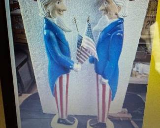 Tall blow molds. Uncle Sam.