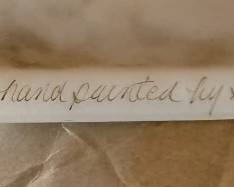 Fenton hand painted signed by artist shade.