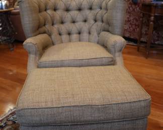Wing chair and ottoman (two available)