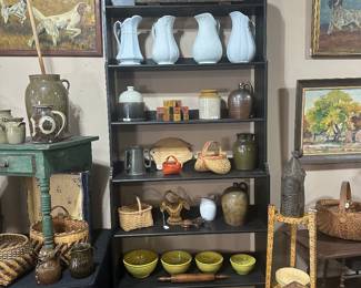 Ironstone, Bauer Pottery, Stoneware, Cherokee Baskets